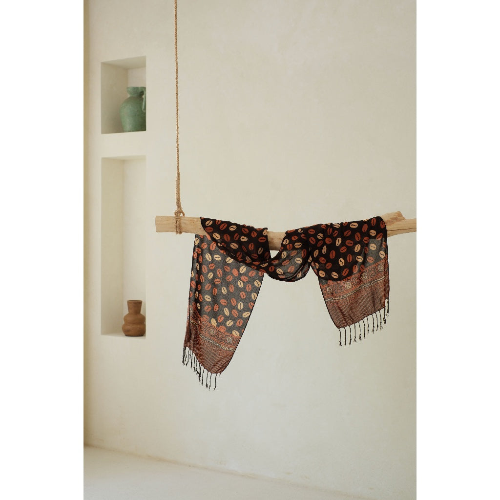 Scarf Batik Biji Kopi - Sogan
