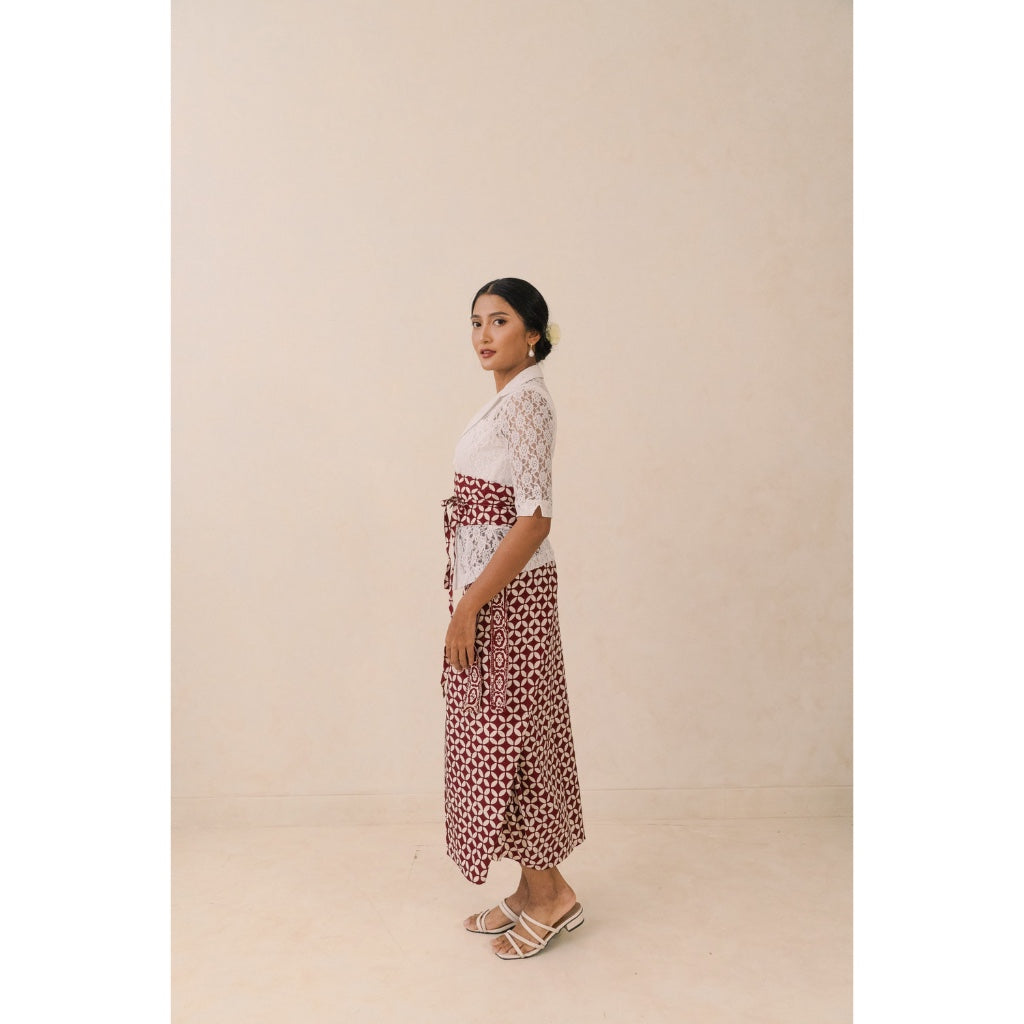 Rania in Red - Obi Belt Batik