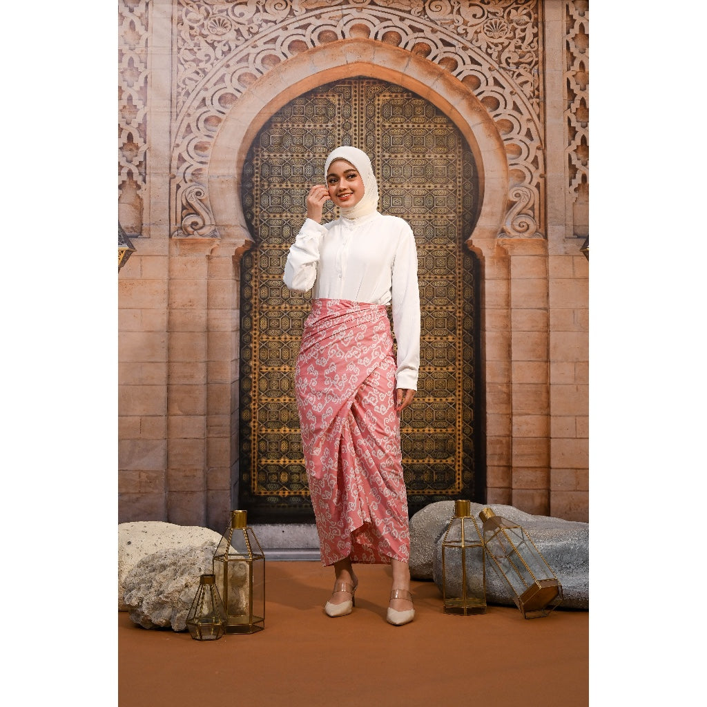 Freya in Pink - Rok Lilit Batik Kawung