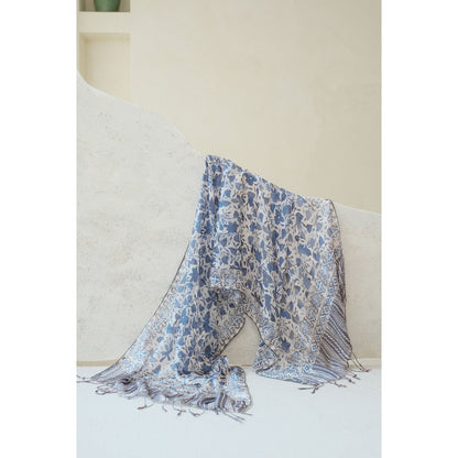 Syal Batik Sutra Merana in Blue - 55