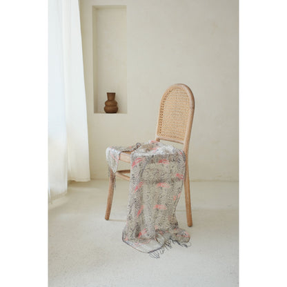 Syal Batik Sutra Karang in Grey - 55