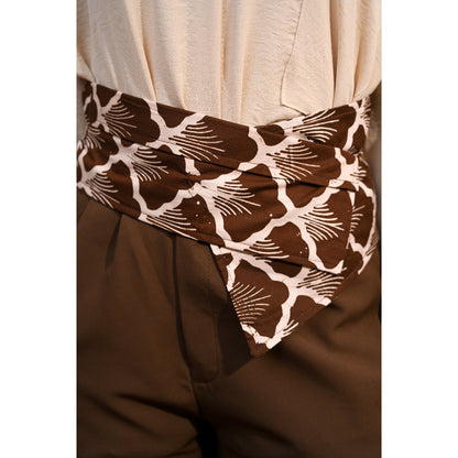 Darra in Brown - Obi Belt Batik