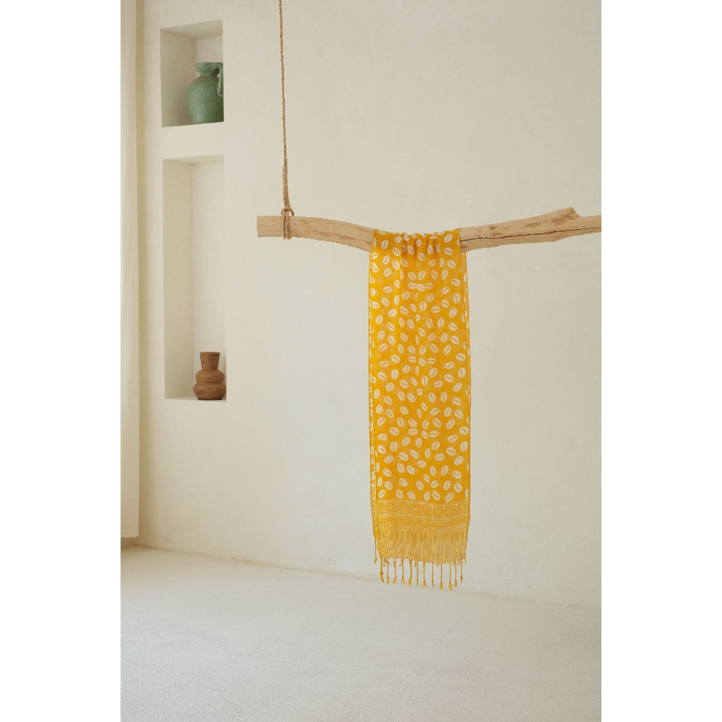 Scarf Batik Biji Kopi - Kuning