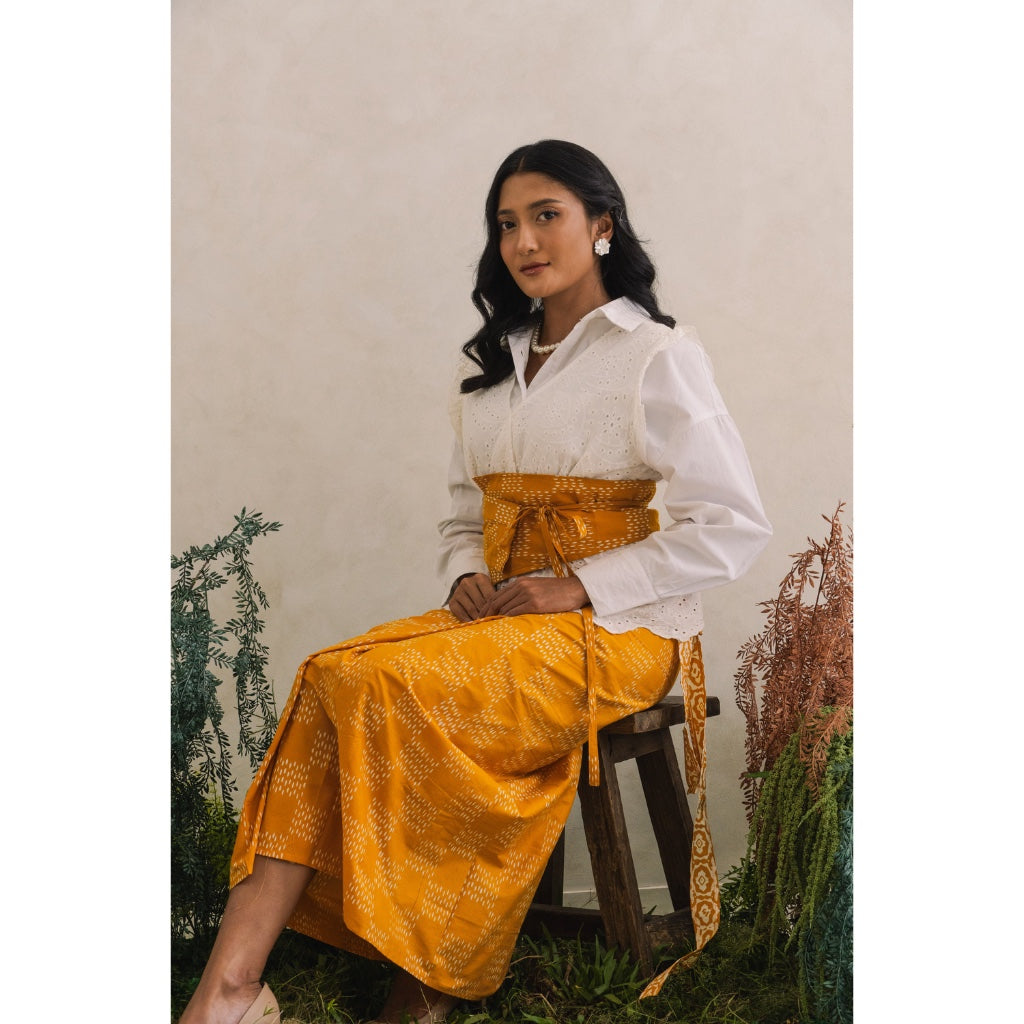Citra in Yellow - Rok Lilit Batik Kawung