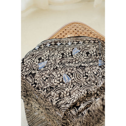 Syal Batik Sutra Aburi in Blue - 55