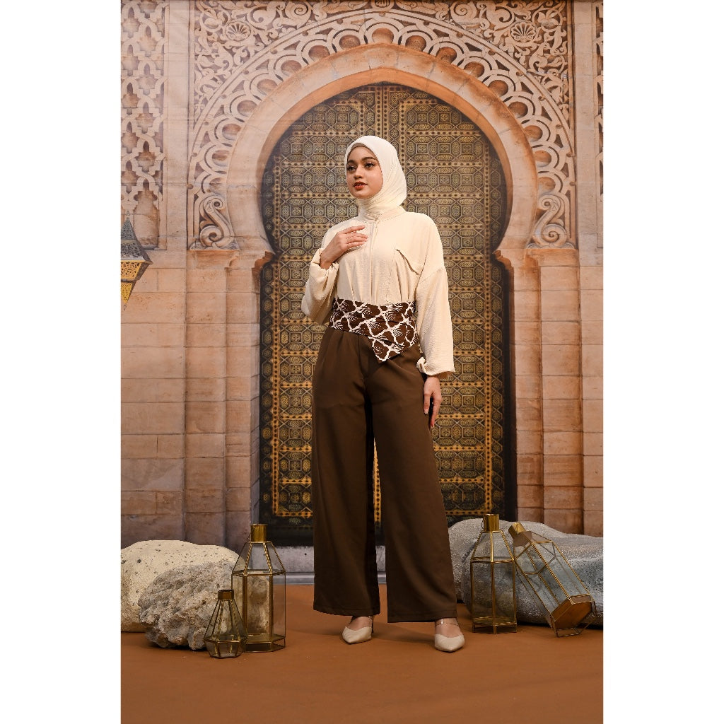 Darra in Brown - Obi Belt Batik