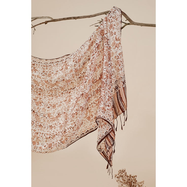 Syal Batik Sutra Brown 02