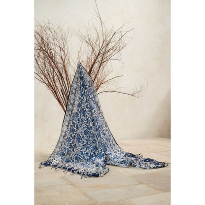 Syal Batik Sutra Blue 03