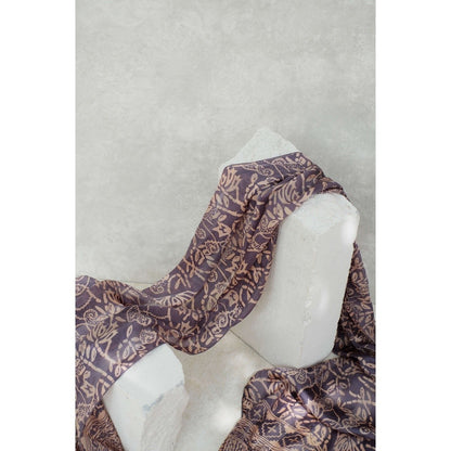 Syal Batik Sutra Taman - Grey - 45