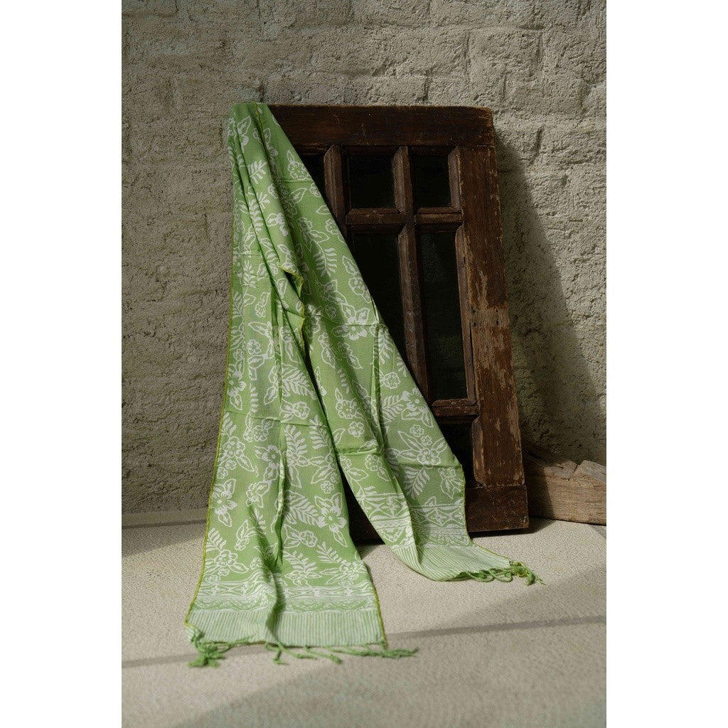 Scarf Batik TCi Daun 2 Green
