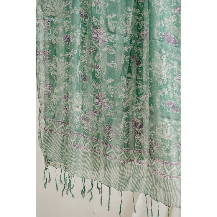 Selendang Batik Sutra Green 05