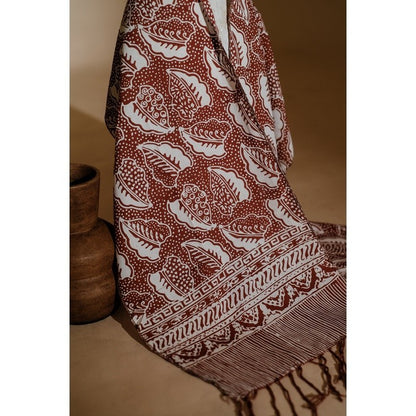 Scarf Batik TCR Daun Brown