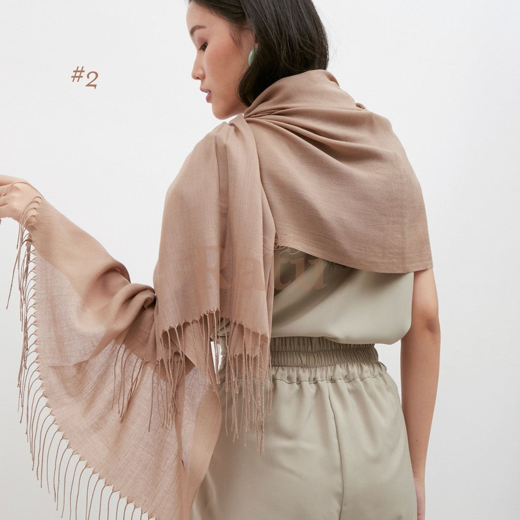 Plain Pashmina Cashmere 02