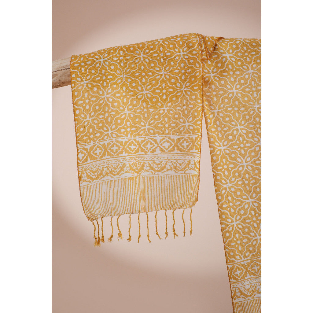 Scarf Batik TCK Kawung 2 Yellow