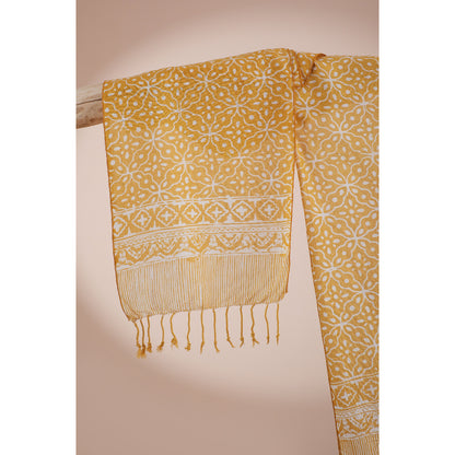 Scarf Batik TCK Kawung 2 Yellow