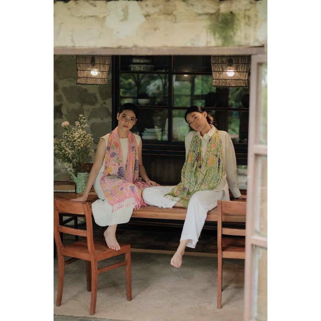 Selendang Batik Encim Pink