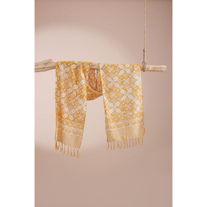 Scarf Batik TCK Kawung 1 Yellow