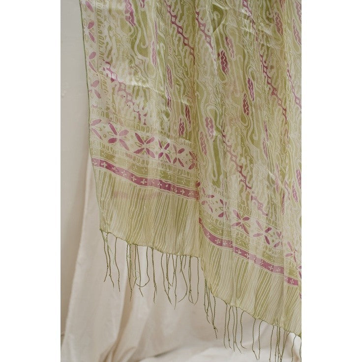 Selendang Batik Sutra Green 03