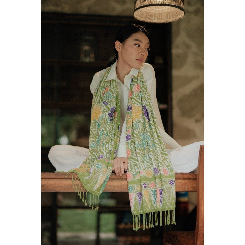 Selendang Batik Encim Green