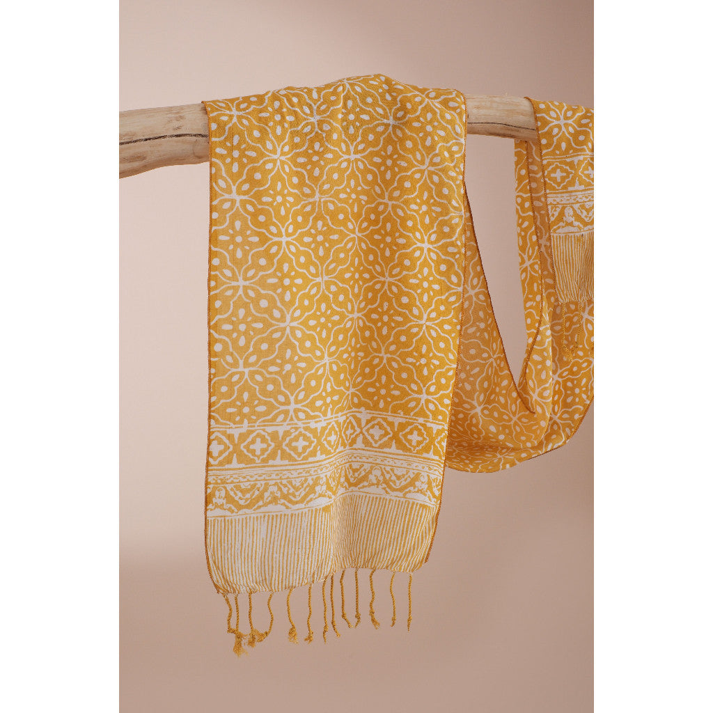 Scarf Batik TCK Kawung 2 Yellow