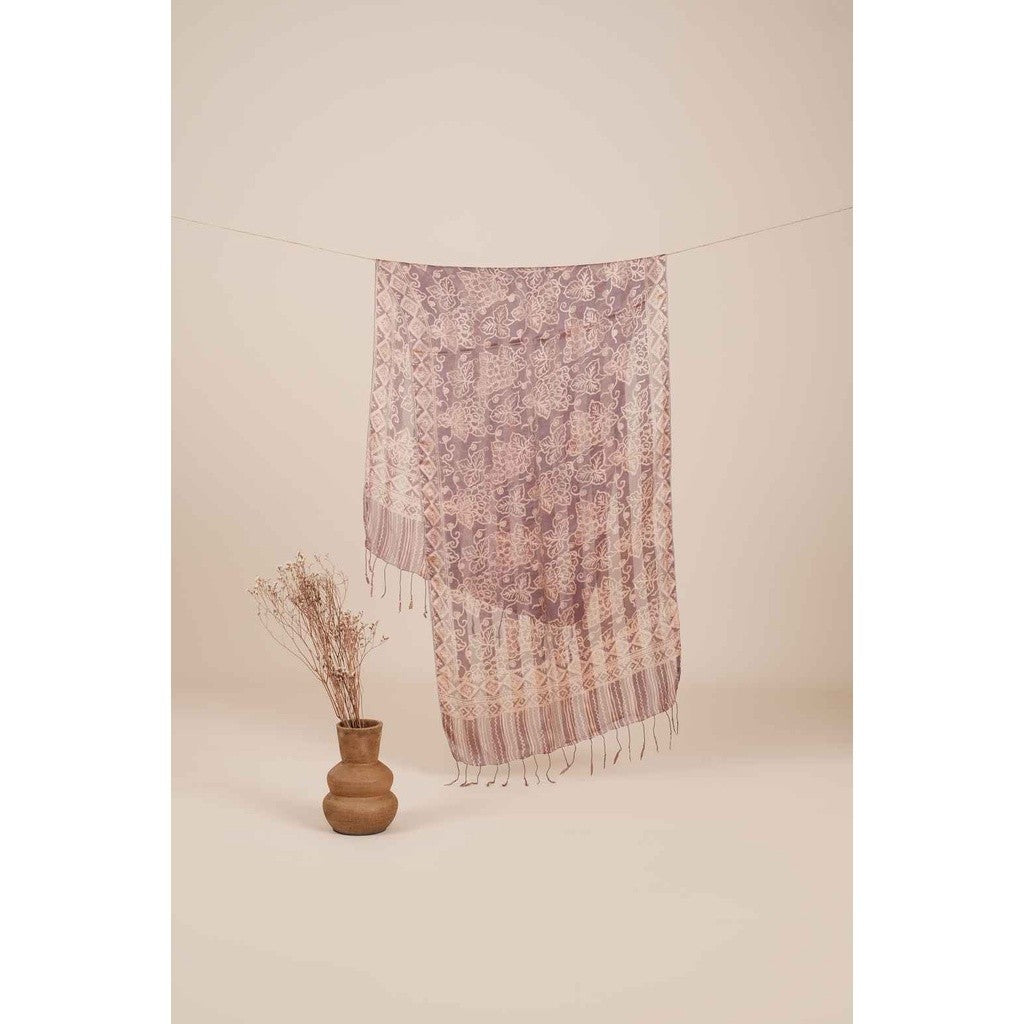 Syal Batik Sutra Grey 01