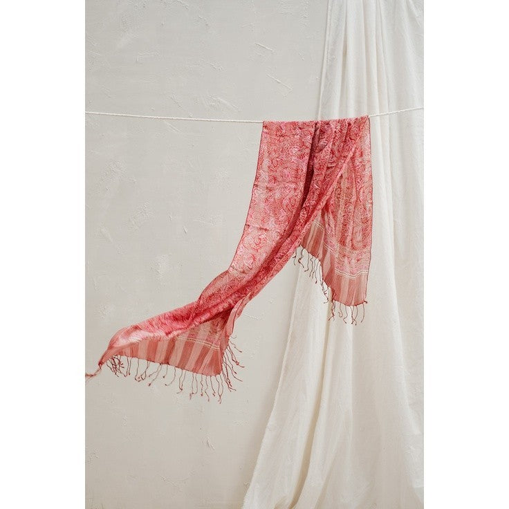Selendang Batik Sutra Red 02