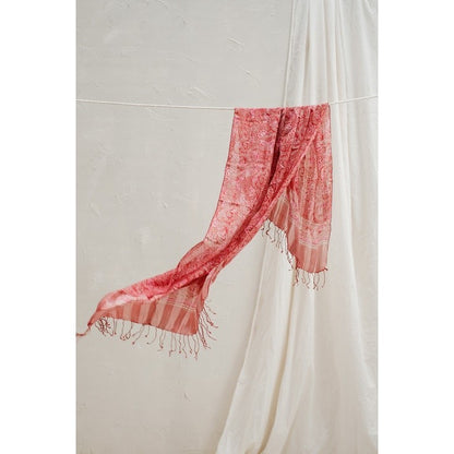 Selendang Batik Sutra Red 02