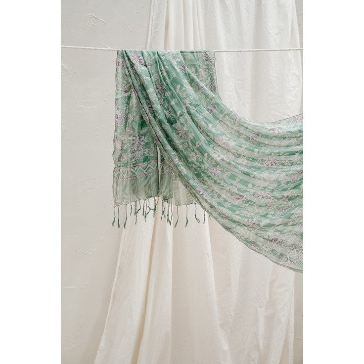 Selendang Batik Sutra Green 05