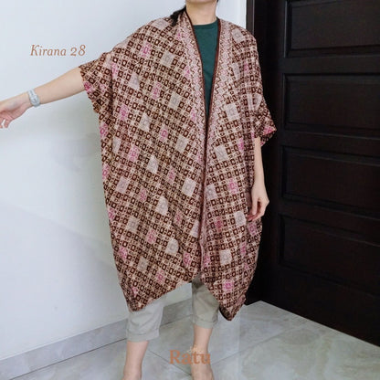 Outer Batik Cap/Luaran Baju Panjang Wanita/Kaftan Modern/Oversize-28