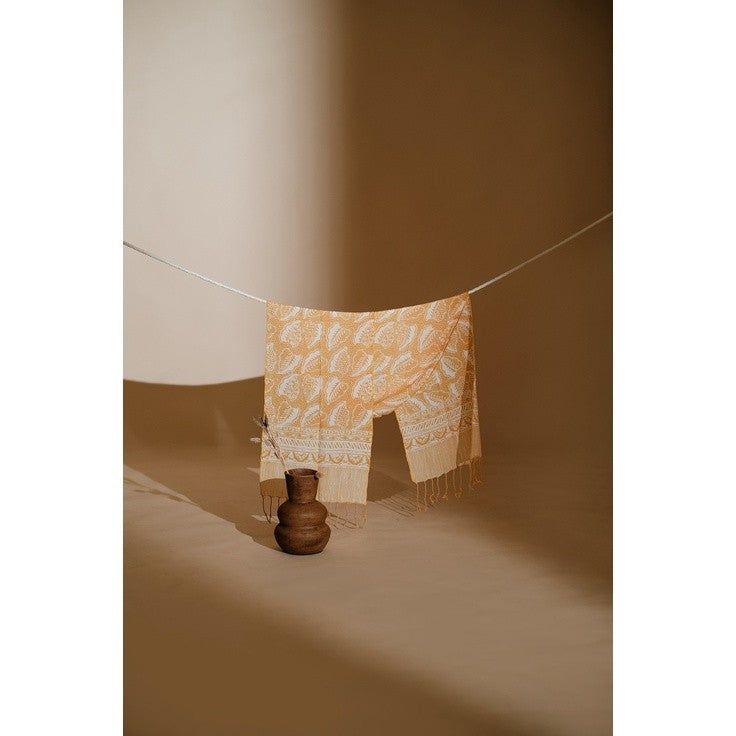 Scarf Batik TCK Daun Yellow