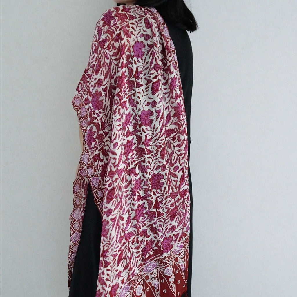 Syal Batik Sutra Purple 05