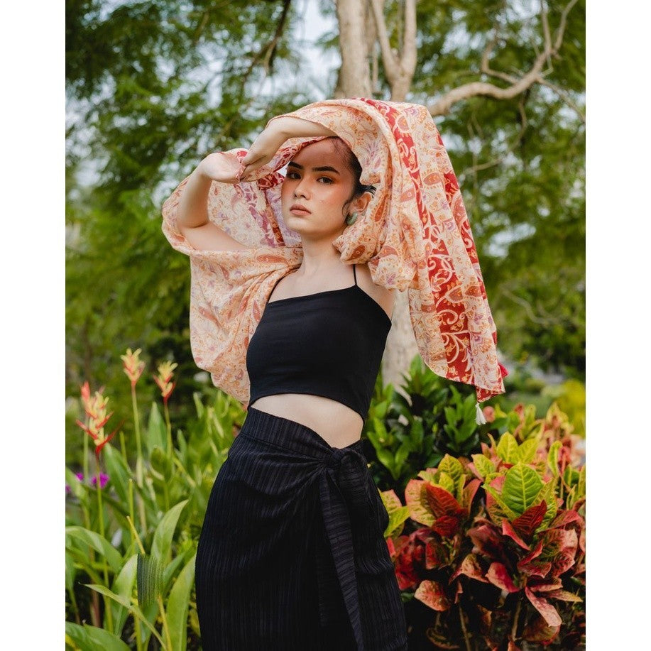 Zaria Orange Shawl