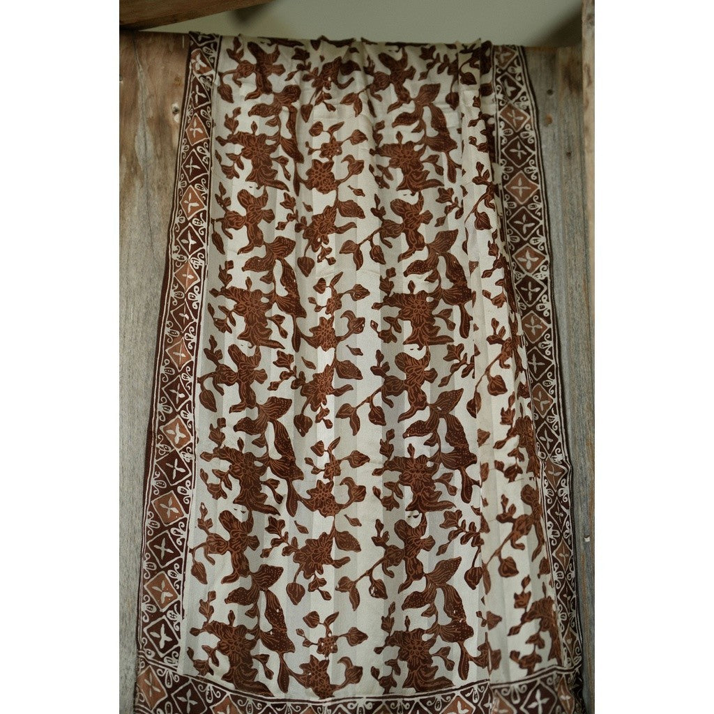 Syal Batik Sutra Brown 07