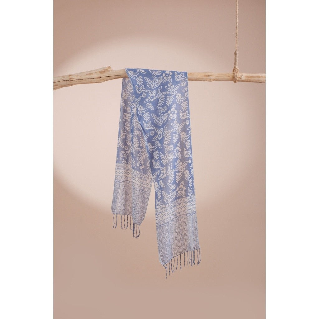 Scarf Batik TCGR Daun 2 Grey