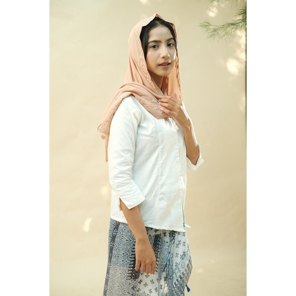 Embroidery Hijab Shawl - Flora - Milo