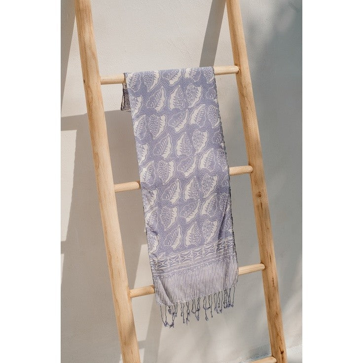 Scarf Batik TCGR Daun Grey