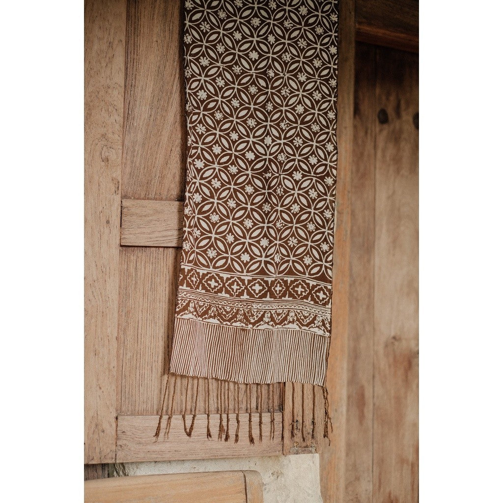 Scarf Batik TCR Kawung 3 Brown