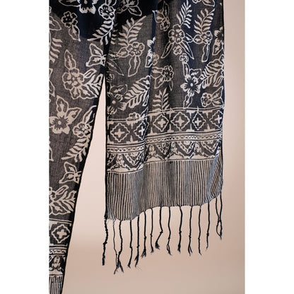 Scarf Batik TCE Daun 2 Black