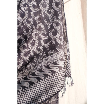 Scarf Batik Ganggang - Greyish Blue