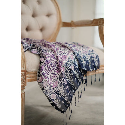 Syal Batik Sutra Purple 02