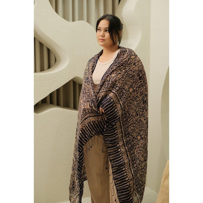 Selendang Batik Sutra Blue 01