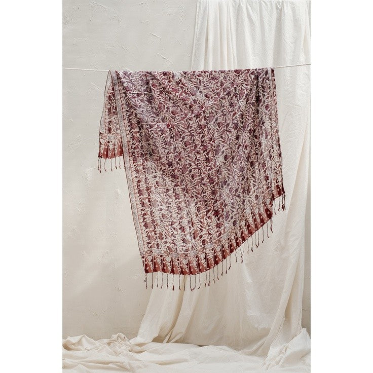 Selendang Batik Sutra Brown 03