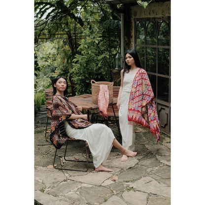 Selendang Batik Encim Red
