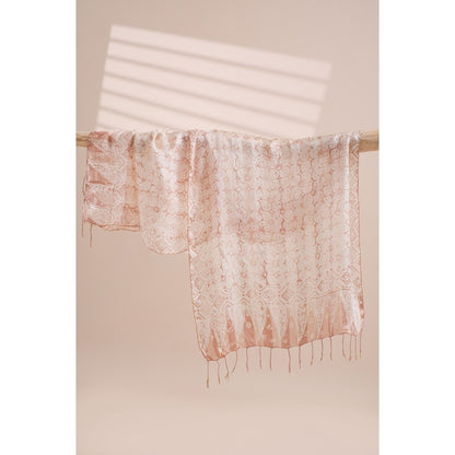 Syal Batik Sutra Cream Kawung