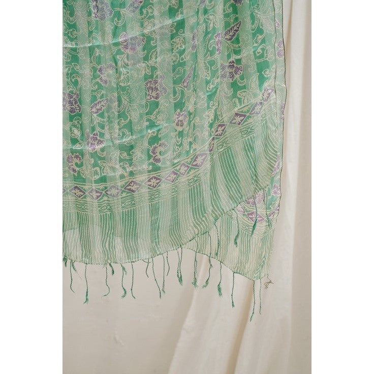 Selendang Batik Sutra Green 06