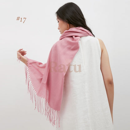 Plain Pashmina Cashmere 17