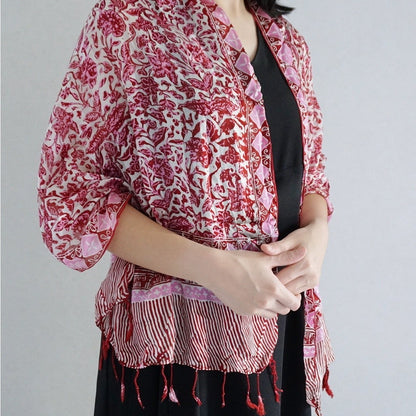Syal Batik Sutra Pink 10