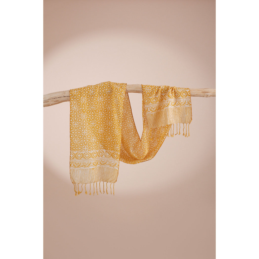Scarf Batik TCK Kawung 2 Yellow