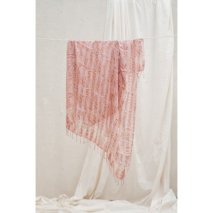 Selendang Batik Sutra Purple 01