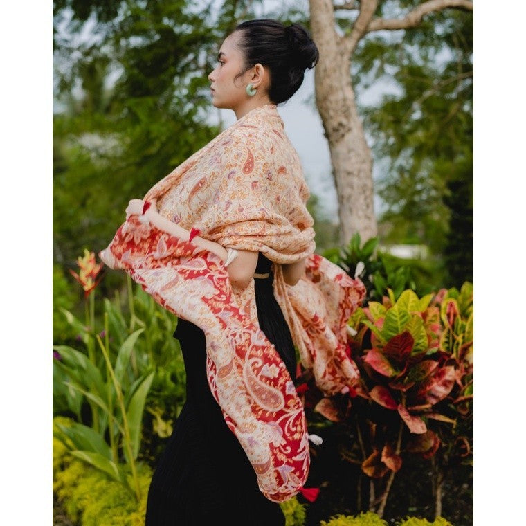 Zaria Orange Shawl